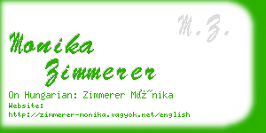 monika zimmerer business card